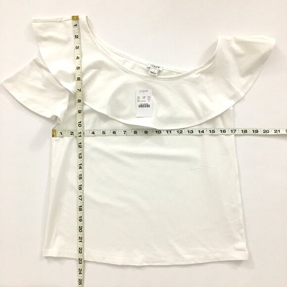 NEW! J. Crew One -Sleeve Off-The-Shoulder Ruffle Top - S - Picture 4 of 5